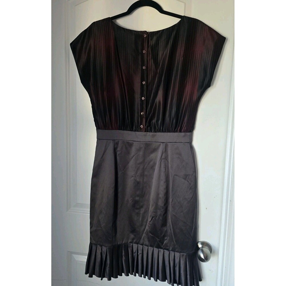BCBGeneration Women's Sz 10 Zip Satin Midi Dress
